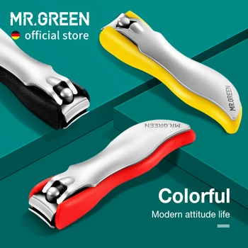 MR. GREEN Colorido Unhas Anti-Respingo Cortador de Unha Destacável Design de Unha de Cânulas de Aço Inoxidável Manicure Unhas Ferramenta