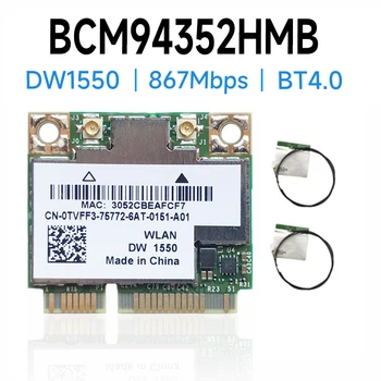 Novo Broadcom BCM94352HMB D e l l DW1550 placa WiFi + Bluetooth 4.0 867Mbps de WLAN sem Fio-AC 867Mbps 802.11 ac PCI-E de 2,4 GHz a 5 ghz