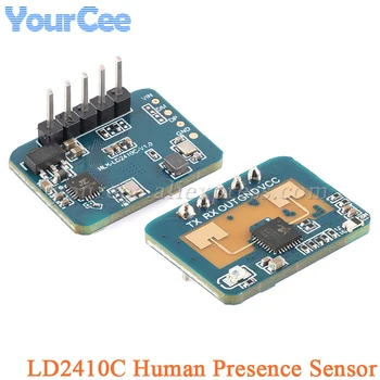 LD2410C 24Ghz Humanos Sensor de Presença HLK-LD2410C 24 Milímetros de Onda do Radar Módulo de Sensor Sem contato Pulsação de Detecção de Movimento