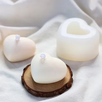 3D Coração de Amor Molde de Silicone Aroma de Gesso Vela do Molde DIY Sobremesa Mousse de Assar massa Folhada de Chocolate Moldes de Decoração do Bolo