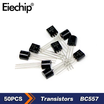 50PCS Transistor TO-92 PNP Transistor BC557 45V 0.1 UM Tríodo Novo original componente Eletrônico