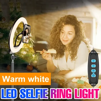 USB Selfie Luz do Anel do DIODO emissor de Círculo de Preenchimento da Lâmpada ao Vivo Streaming de Ringlight Profissional de Fotografia de Iluminação Para Estúdio Fotográfico Tik Tok