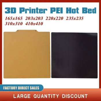 Impressora 3D Heatbed Cama Quente PEI Adesivo de Remoção de Primavera Folha de Aço Pré-aplicada PEI Flex Base Magnética 165/203/220/235 para Ender 3