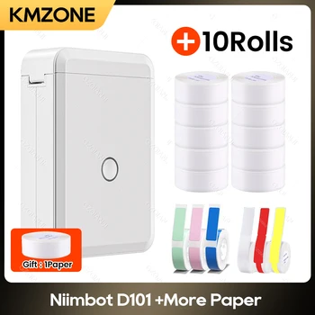 NiiMbot D110 Portátil Label Maker sem Fio Bluetooth Etiqueta de Fita de Impressora Incluídos Vários Estilos Disponíveis para o Telefone do Escritório em Casa