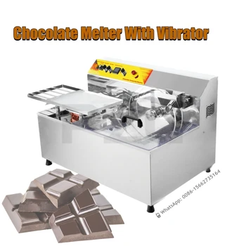 Semi-Automático De 25 Litros De Chocolate Têmpera Máquina Com Vibração Vibração Tabela De Chocolate Derretendo Revestimento Vibrador Máquina