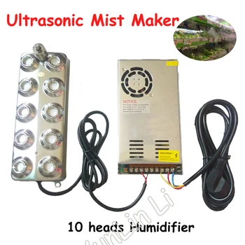 De Neblina ultra-som Fabricante Doméstico, de 10 Cabeças de Nebulizador Comercial Umidificador de 4,5 kg/H Atomizador Ultra-sônico