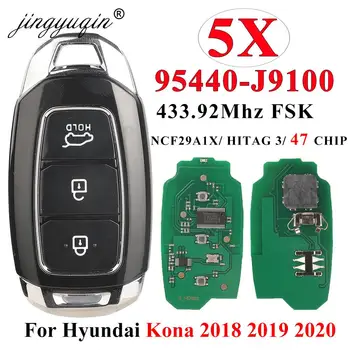 jingyuqin 5pcs 95440-J9100 Remoto Chave do Carro Para Hyundai Kona 2018 2019 2020 FOb ID47 Chip Inteligente Sem Ir Controlo TFKB1G085