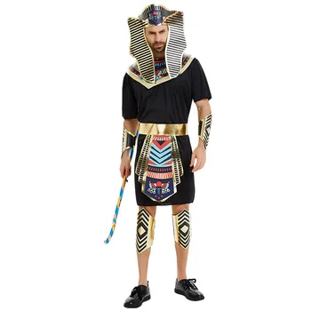 Homem Adulto Egito Antigo O Faraó Traje Anubis Soldado Manto De Halloween, Carnaval Fantasia De Cosplay Fantasias