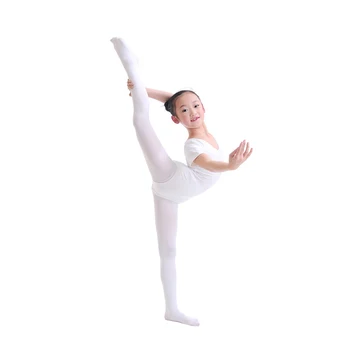 2018 Nylon Flexível Meninas do Ballet Dança Collants Branco/ Nude Menina Crianças Soft meia-Calça 90D