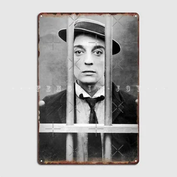 Buster Keaton Policiais Bw Vintage D17 Placa De Metal Cartaz Clube Mural Desenho Do Cartaz De Estanho Sinal Cartaz