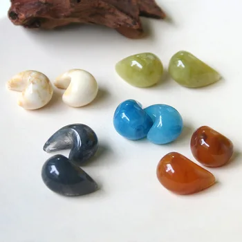 5pcs versão coreana simples resina padrão geométrico brincos brincos de DIY acessórios de jóias