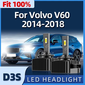 40000LM 110W D3S Carro de Faróis de LED Lâmpadas Turbo CSP, Auto Farol 6000K 12V de Ajuste Para o Volvo V60 2014 2015 2016 2017 2018