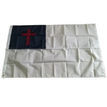 Bordado Costurado Cristã Bandeira de Cristo, a Religião Banner do Bordado Tecido Oxford Nylon 3x5ft