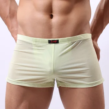A Roupa dos homens Boxer Shorts Magnético Calças Soft Lingerie, roupa interior Respirável Cor Sólida Elástica de Alta roupa Homens de Cintura Baixa