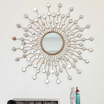 Casa de banho Vintage Espelhos Decorativos Estética de Luxo Espelho Decorativo Abstrato Espelho Para Banheiro Decoração de Casa ZY50JZ