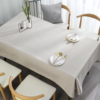 À prova d'água e anti escaldante high-end sensação de cor sólida fresco pequeno retangular mesa de chá toalha de mesa de algodão, linho esteira de tabela