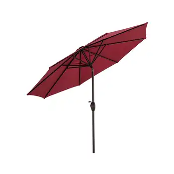 JARDIM de 9 m de Pátio Exterior do Mercado de Guarda-chuva com Tilt & Manivela de Elevação, Vermelho