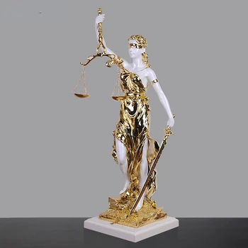 Deusa da Justiça e a Justiça, Escultura de Justiça Justiça Estátua Escritório de advocacia Jurídica Escala de Decoração Sala de Decoração