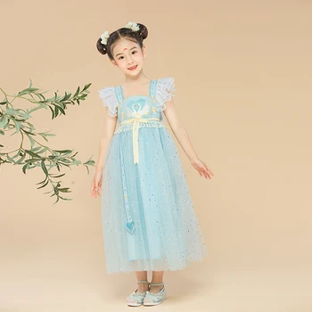 Estilo Chinês Tradicional Vestidos Crianças Fantasia De Fada Para Crianças Cosplay De Dança Folclórica De Fadas Vestidos De Princesa Tang Terno Bordado