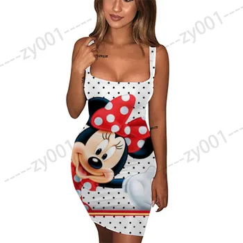 Disney Disney do Vestido de Vestidos de Verão para as Mulheres 2022 Moda Chique e Elegante Mulher de Vestido Playa Branca Hippie, Boho Chic Vestidos Sexy