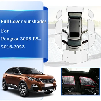 Peugeot 3008 P84 MK2 2016~2023 Lado, Chapéus de Sol, Janela Viseira pára-brisas com Protecção UV Sombra Cortinas de Cobre Acessórios