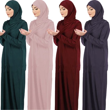 Mulheres de Oração, de Vestuário Muçulmano do Ramadã Abaya Kaftan Mulheres Jilbab Com Hijab Abayat Islã Modesto Vestido de Túnica Islâmica Árabe Roupas