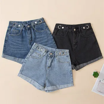 2023 Shorts da Mulher Denim Vintage Verão Basic Simples de Todos-jogo mais Quente da Venda de Cintura Alta Lazer Senhoras Streetwear Elegante Clássico