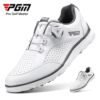 PGM Homens Sapatos de Golfe Botão Cadarços Anti-Deslizamento do lado Impermeável Homens Desportivos Sapatos Sapatilhas XZ245