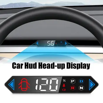 Veículo elétrico, o Head-Up Display Carro HUD em tempo Real Velocímetro Aviso de Bateria Fraca LCD Medidor de T5 para Tesla Model S / Modelo 3