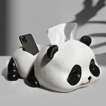 Criativo Panda Gaveta Caixa De Tecido Ornamentos De Armazenamento De Chaves Sala De Estar, Mesa De Refeição Superior A Decoração Home Nórdicos Bonito Papel Toalha Titular