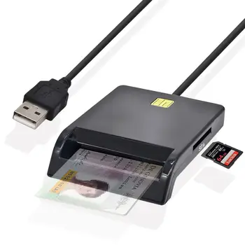 X01 Leitor de Smart Card USB Para o Cartão de Banco de IC/ID EMV Leitor de cartão de Alta Qualidade para o Windows 7 8 10 sistema operacional Linux USB CCID ISO 7816