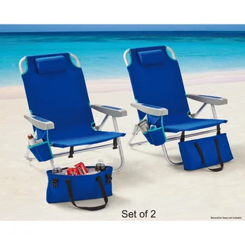 O novo Presidente 2-Pack Reclinável Beach & Eventos Mochila Cadeira com Saco Azul Frete Grátis