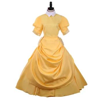 Jane Porter Cosplay Traje Jane Porter Vestido De Cosplay Traje Vestido De Princesa Vestido Amarelo Vestido Feito-Mulheres Adultos