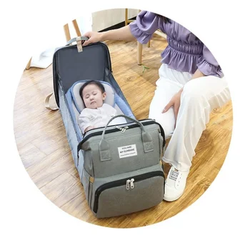 Cama Saco Integrado Mommy Bag duplo, Exterior Bolsa, a Mãe e o Bebé, Saco do Portátil Multi-funcional Mãe Bolsa, Mochila