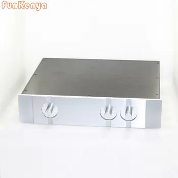 PASSAR X2 Chassi de Alumínio DIY hi-fi de Caixa de Projeto de Pré-Amplificador Caso W430 H90 D308mm