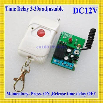 DC12V de Controle Elétrico de Bloqueio do Controlador de Porta Interruptor de Controle Remoto de Sistema Pressione -EM Lançamento-3-30 ANOS de Tempo de Atraso OFF315/433 Momentânea