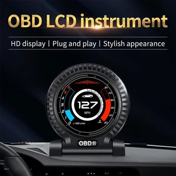 2023 Carro Novo Head Up Display F10 HUD OBD2 Inteligente Velocímetro Digital com RPM do Motor Segurança Alarme Auto Acessórios Eletrônicos