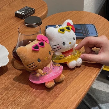 Criativo Kawaii Sanrio Hello Kitty de Pelúcia Pingente de Chaveiro Aluno Anime Cartoon de Pelúcia Boneca de Brinquedo para as Crianças Presentes Menina