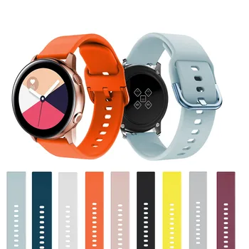 20mm Correia de relógio para Samsung Galaxy watch Active 2/42mm/3 41/Engrenagem S2/Esporte pulseira de silicone smartwatch banda Active2 40mm 44mm