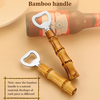 Cerveja Alça De Bambu Com Abridor De Garrafa Bebida Abrir A Ferramenta De Retro Restaurante Familiar Bar Cozinha De Bambu Raiz Punho Saca-Rolhas