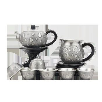 999 artesanal prata bule de chá Japonês artesanal bule antigo retro conjunto de chá em casa