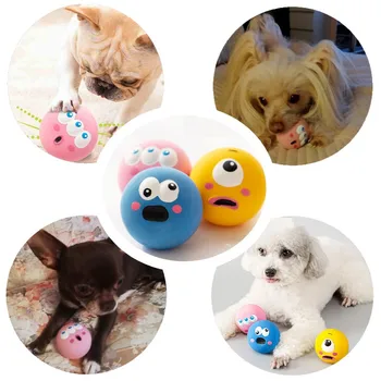Divertido Brinquedo de Estimação Brinquedo de Mastigar para Cães Puppy Squeaker Squeaky Molar Brinquedo do Cão Dente de Limpeza Bolas de Brinquedos para Cães Cão de Itens