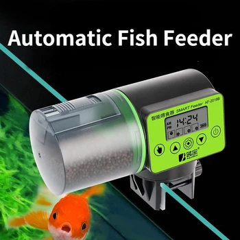 Automático de peixes do tanque alimentador de temporização inteligente alimentador automático de aquário de peixes dourados alimentador de grande capacidade do aquário dos peixes do alimentador