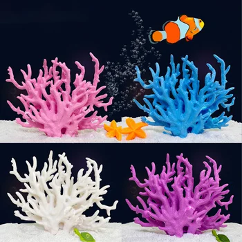 1PC Tanque de Peixes de Simulação de Plástico Coral Paisagismo Decoração Imitação de Água do Aquário de Plantas de Ornamento DIY Tanque de Peixes Decoração