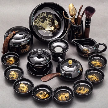 Chinês Completo Conjunto de Chá Copa do Pote Infusor de Viagem de Chá Semi-Automática de Cerâmica Japonesa Ferramentas Theiere Chá Acessórios WSW40XP