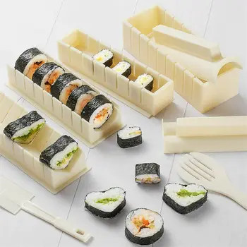 Sushi Maker Arroz Molde Conjunto de DIY Japanse Arroz Rolar da Bola, o Molde de Coração, volta em Forma de Sushi Molde Kit de Cozinha utensílios de Cozinha