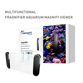 Multifuncional Fragnifier Aquário Ampliar O Visualizador De Algas Megnetic Escova Frag Rack Com Magnético De Montagem Para O Tanque De Peixes De Limpeza