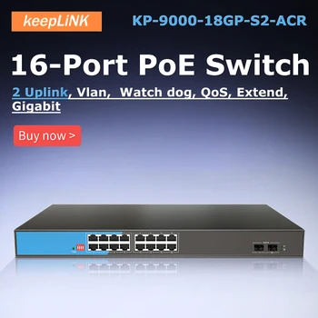 18-Porta Gigabit Ethernet SOHO não gerenciado com 16 Portas de Switch PoE