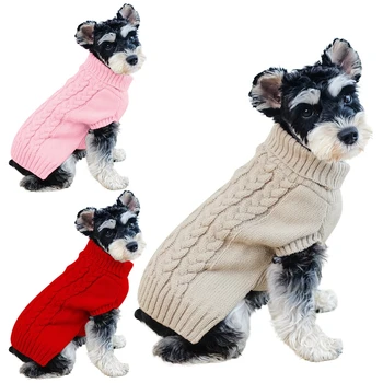 Inverno Quente Cão Blusas de Roupas para Cães Pequenos Malha Macia Gatos Suéter Casaco de Roupas para o filhote de Cachorro Chihuahua Gato Jaqueta de 2023