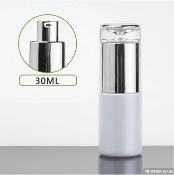 30ml fosco/verde/azul/branco de vidro frasco para soro/loção/emulsão/fundação/anti-UV/essenc/cuidados com a pele cosméticos embalagem